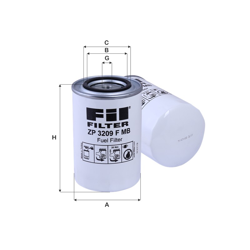 ZP3209FMB - Filtru combustibil WK1149, P763995, FF5471, SN80019, SK3244, XN49, DN1963